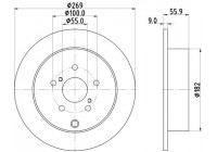 Disque de frein 8DD 355 114-891 Hella