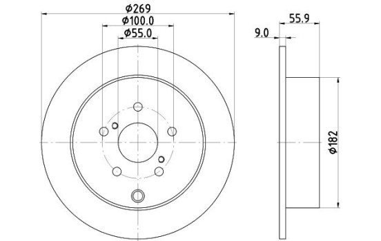 Disque de frein 8DD 355 114-891 Hella