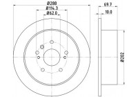 Disque de frein 8DD 355 114-991 Hella
