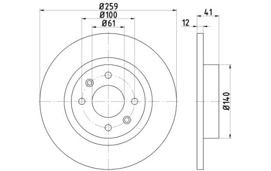 Disque de frein 8DD 355 115-271 Hella