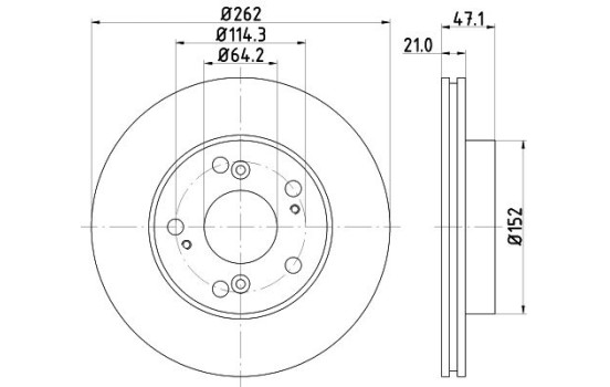 Disque de frein 8DD 355 115-341 Hella