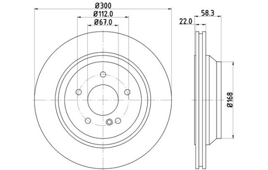 Disque de frein 8DD 355 115-391 Hella