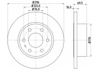 Disque de frein 8DD 355 115-521 Hella