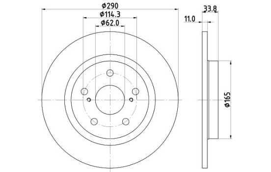 Disque de frein 8DD 355 116-121 Hella