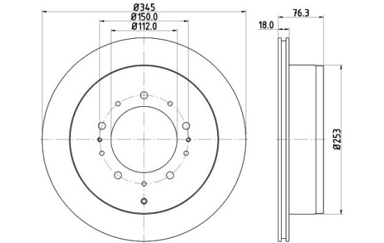 Disque de frein 8DD 355 116-331 Hella