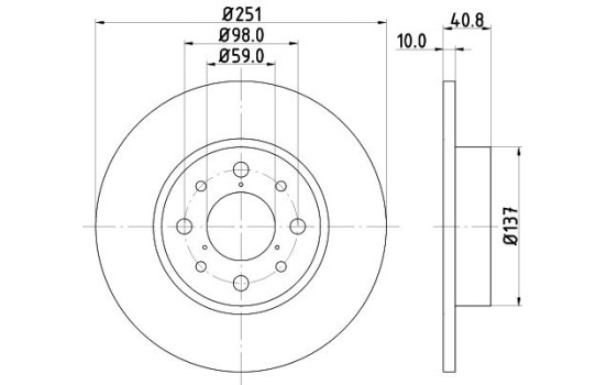 Disque de frein 8DD 355 116-441 Hella