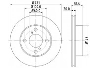 Disque de frein 8DD 355 116-501 Hella