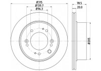 Disque de frein 8DD 355 116-571 Hella