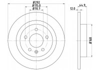 Disque de frein 8DD 355 116-601 Hella