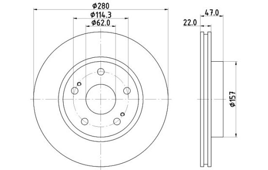 Disque de frein 8DD 355 116-771 Hella