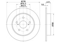 Disque de frein 8DD 355 116-791 Hella