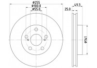 Disque de frein 8DD 355 116-981 Hella