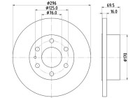 Disque de frein 8DD 355 117-171 Hella