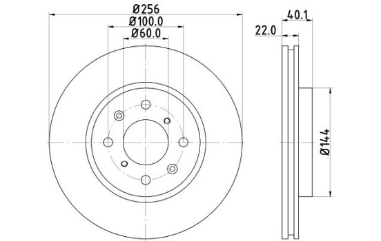 Disque de frein 8DD 355 117-371 Hella