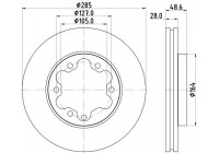 Disque de frein 8DD 355 117-421 Hella