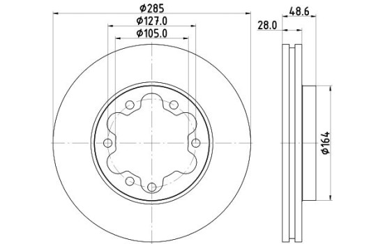 Disque de frein 8DD 355 117-421 Hella