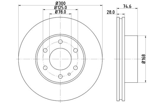 Disque de frein 8DD 355 117-471 Hella