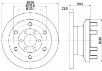 Disque de frein 8DD 355 117-501 Hella
