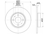 Disque de frein 8DD 355 117-931 Hella