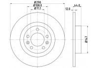 Disque de frein 8DD 355 117-991 Hella