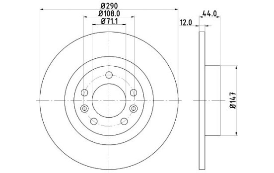 Disque de frein 8DD 355 117-991 Hella
