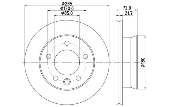 Disque de frein 8DD 355 118-051 Hella