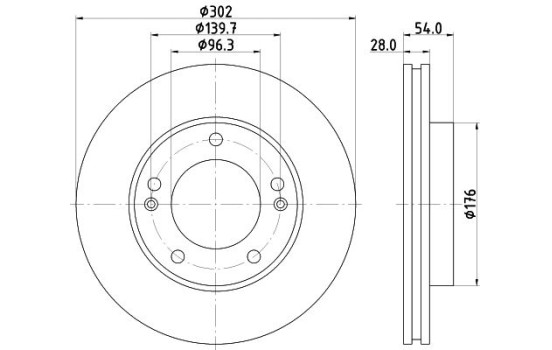 Disque de frein 8DD 355 118-081 Hella