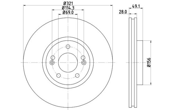 Disque de frein 8DD 355 118-161 Hella