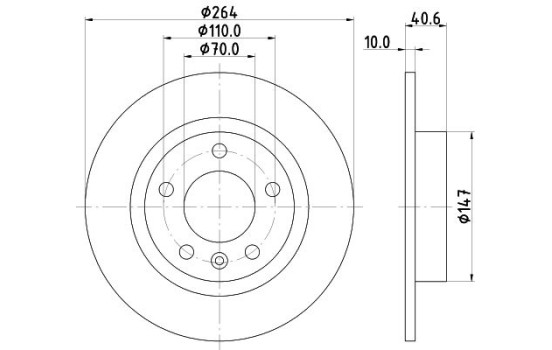 Disque de frein 8DD 355 118-171 Hella