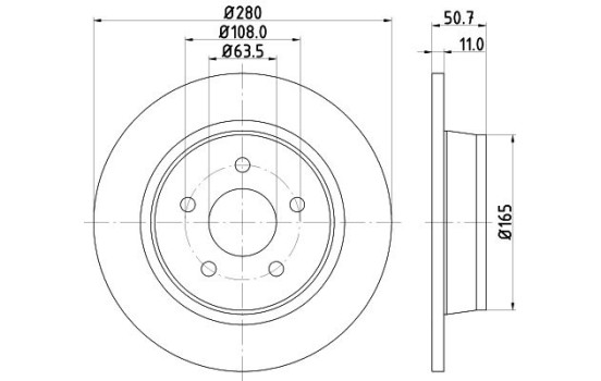 Disque de frein 8DD 355 118-211 Hella