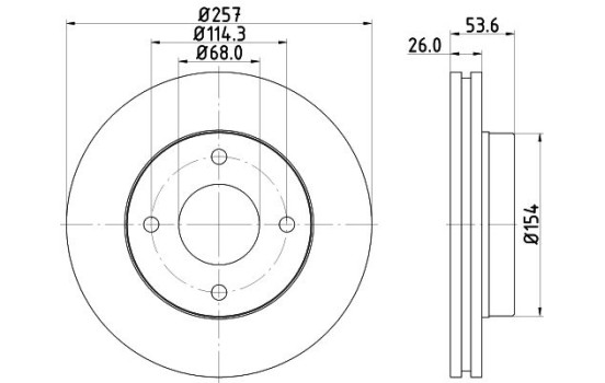 Disque de frein 8DD 355 118-571 Hella