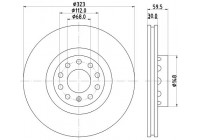 Disque de frein 8DD 355 118-611 Hella