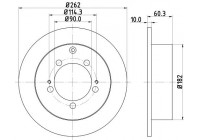Disque de frein 8DD 355 118-661 Hella