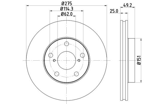 Disque de frein 8DD 355 118-691 Hella