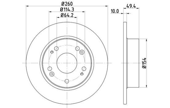 Disque de frein 8DD 355 118-731 Hella