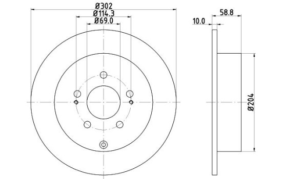 Disque de frein 8DD 355 118-801 Hella