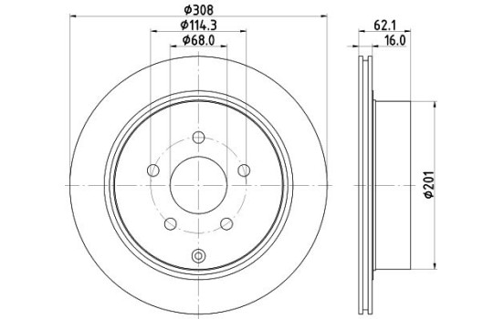 Disque de frein 8DD 355 118-811 Hella