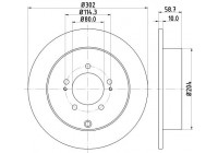 Disque de frein 8DD 355 119-061 Hella