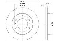 Disque de frein 8DD 355 119-071 Hella