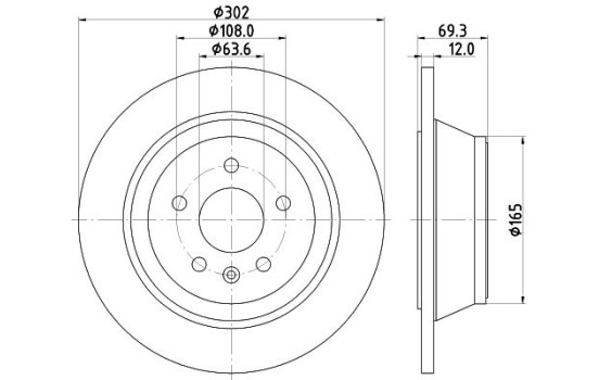 Disque de frein 8DD 355 119-151 Hella