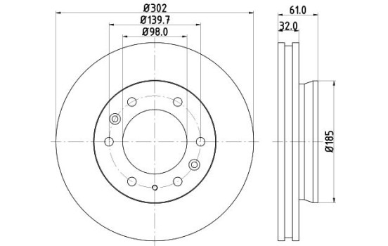 Disque de frein 8DD 355 119-211 Hella
