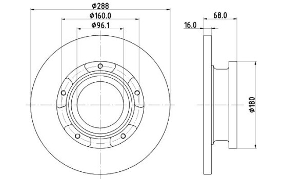 Disque de frein 8DD 355 120-181 Hella