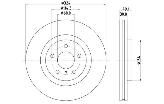 Disque de frein 8DD 355 120-271 Hella