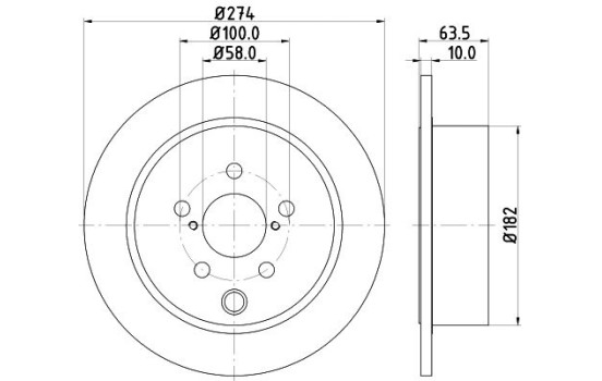 Disque de frein 8DD 355 120-341 Hella
