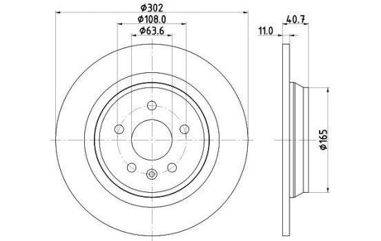 Disque de frein 8DD 355 120-371 Hella