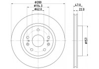 Disque de frein 8DD 355 120-521 Hella