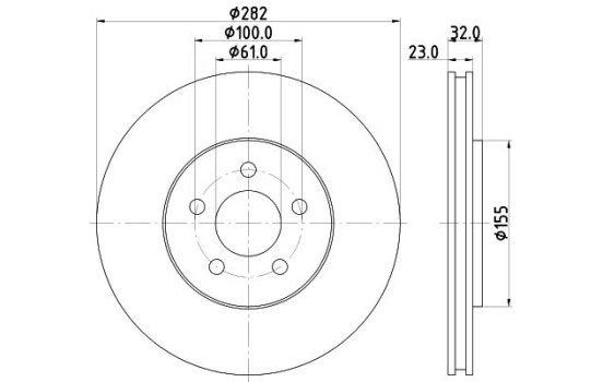 Disque de frein 8DD 355 120-621 Hella