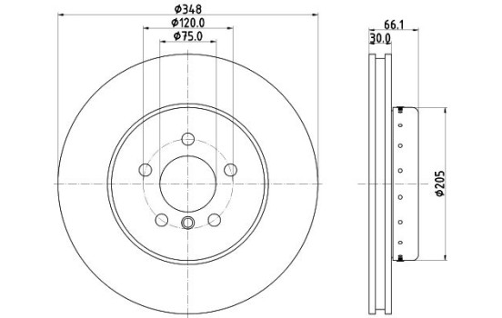 Disque de frein 8DD 355 120-651 Hella