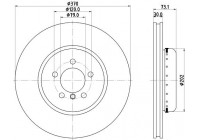Disque de frein 8DD 355 120-831 Hella