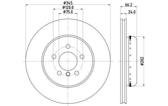 Disque de frein 8DD 355 120-851 Hella
